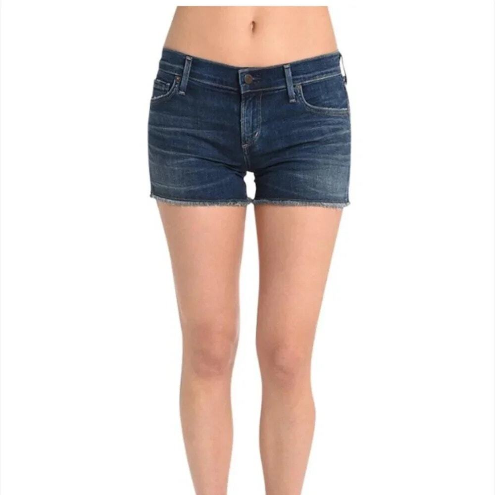 Citizens of Humanity Blue Denim Low Rise Cut-Off Jean Shorts Women's Size 31